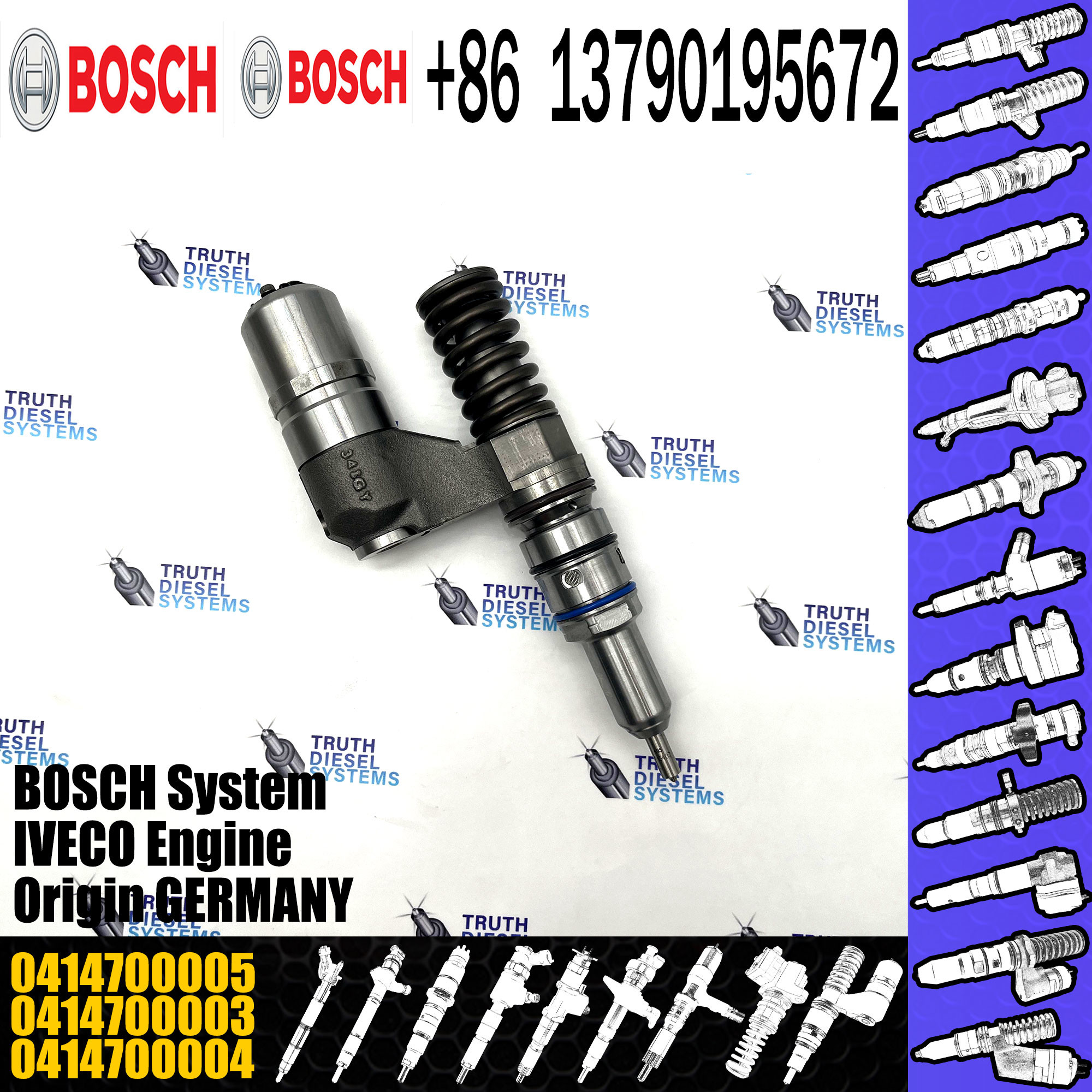 Diesel Common Rail Fuel Injection Unit Pump 0414700003 0414700004 0414700005