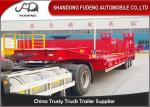 Heavy Duty 70T Three Axle Low Bed Semi Trailer With Spring Ramp