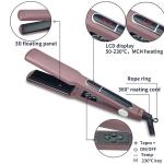 45W/60W MCH Fast Heating Technology 2 in 1 Hair Straightener LCD Display Flat