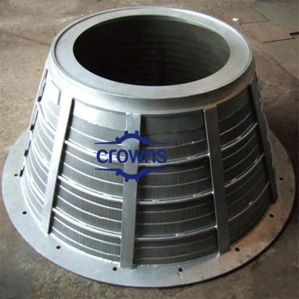 Stainless Steel Cylinder Coal Centrifuge Basket Wire Wrap V Shape Wedge Wire Mesh Sieve Basket