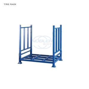 Wholesale Customized Collapsible Orange Tire Storage Rack Shelves Foldable Metal Stackable from china suppliers