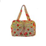Imprintable Brown Fabric Screen Printed Tote Bags for Ladies With Two Hand