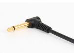 Right Angle 6.35mm Mono Audio Visual Cables Gold Plated Contact 1.5m Length