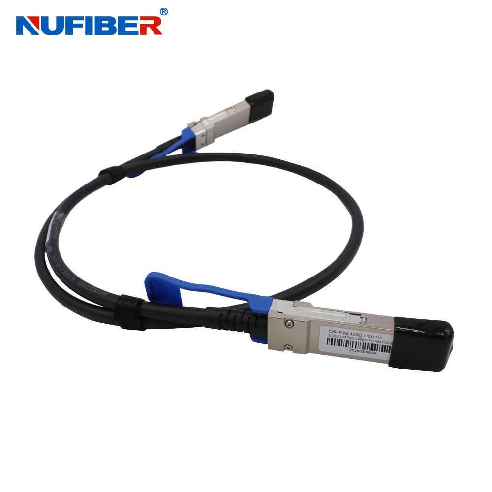 OEM 100G QSFP28 To QSFP28 DAC Copper Cable For FTTX Network Direct Attach Cable