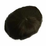 1B Real Mens Toupee Human Hair Fine Mono Prosthesis 6x9 7x10