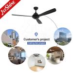 1stshine Ceiling Fan with 6 Speed Remote Control Standard Wind Black Metal