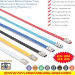 Ball-lock Polyester Coated Steel Cable Ties, 304, 316 Plastic Coated Stainless