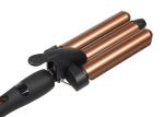 PTC 50HZ 60HZ Three Barrel Hair Waver , LCD Beach Waves Curling Wand