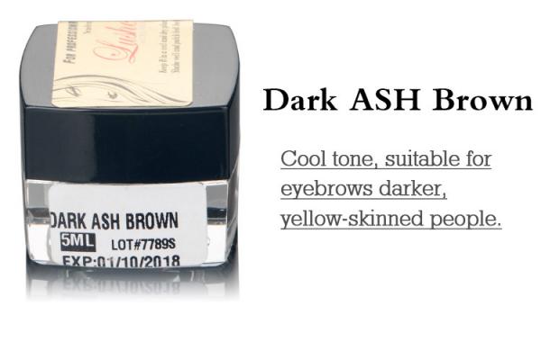 Safety Dark ASH Brown Eyebrow Tattoo Pigment , Tattoo Ink Colors