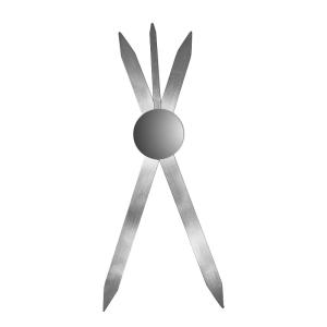 Wholesale ODM Silver Color Compass Eyebrow Ruler Adjustable Accurate Positioning from china suppliers