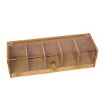 Efficiently Organize Your Tea Bags with a Natural Bamboo Tea Box and 5