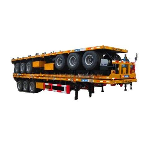 CIMC New 3-Axle Flatbed Skeleton Semi-Trailer Steel Container Truck with Wabco
