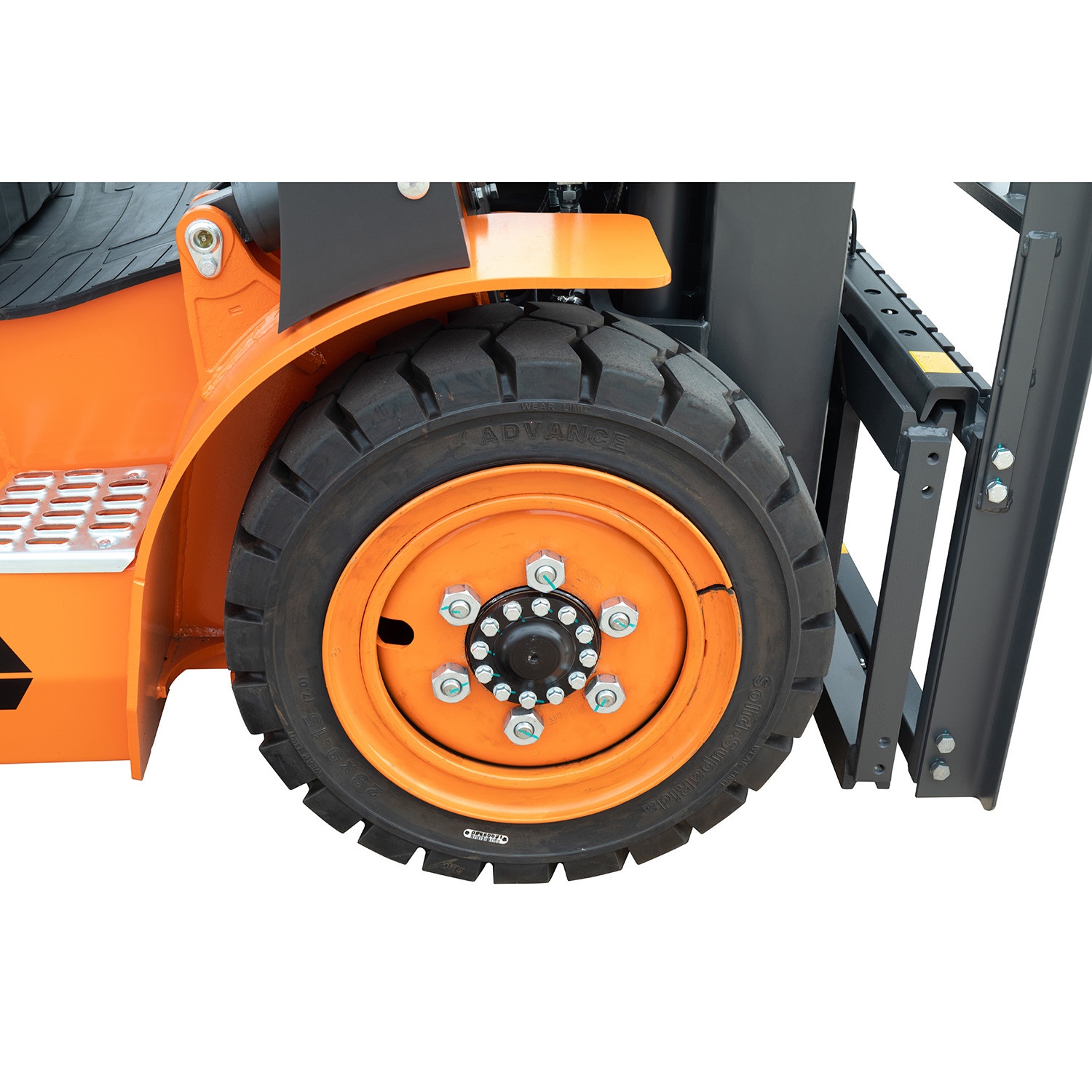 BOXINHUASHENG Hydraulic Pump 4x4 Forklift Truck For Rough Terrain 3.5 Ton Capacity
