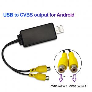 China USB to CVBS Video output Adapter to RCA interface Cable usb input 2 ports video output to Car Radio on sale