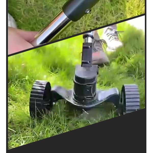 2000mAh Battery Operated Weed Eater , Anti Slip Cordless String Trimmer With Wheels