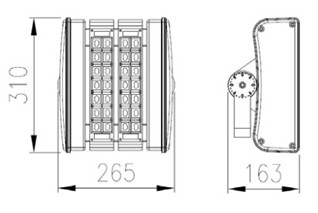 Elegant Appearance IP66 60W LED Tunnel Light Outdoor Use For Tunnel 5 Years Warranty
