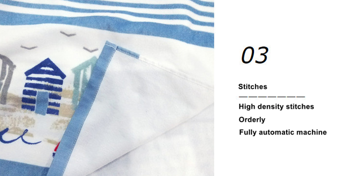 100% Cotton Printed Beach Towel Mildew Resistant Easy Carrier Versatile