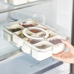 Plastic 8-divided Lunch Box Storage Box Insurance Container Box Refrigerator