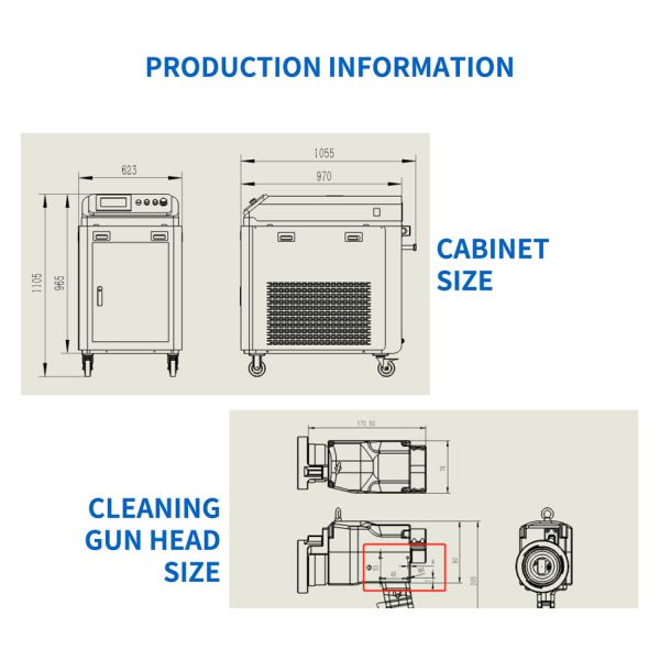 Multifunction Pulse Laser Cleaning Machine 300w 1000w Fiber Laser Metal Cleaner Machine
