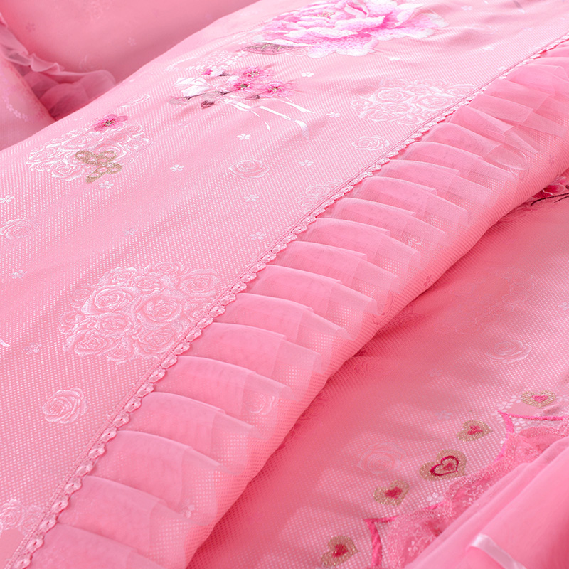 Bedding Set Luxury Wedding 100% Cotton 200TC Bed Sheet Quilt Bedding Anti-Pull Set