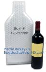 Zip lockk bottom leakproof reusable wine bottle protector 3 pack bubble travel