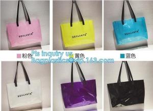 Wholesale Semi-clear Tote Bags Stripe PVC Shoulder Bag with Pouch, PVC PU Trendy Handbag Shoulder Bag Beach Bag, PVC shoulder bag from china suppliers