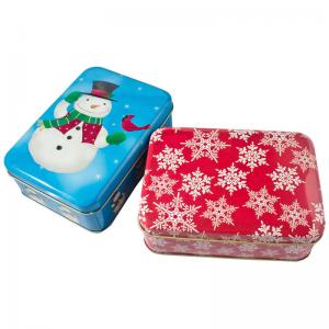 Wholesale Holiday Cookie Metal Tin Container , Food Storage Tinplate Boxes from china suppliers