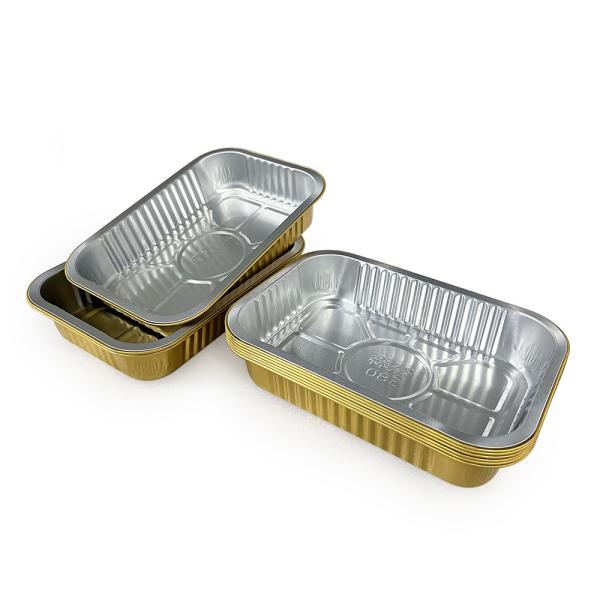 Disposable Aluminum Food Pan Tin Foil Barbecue Box Aluminum Foil Container Tray