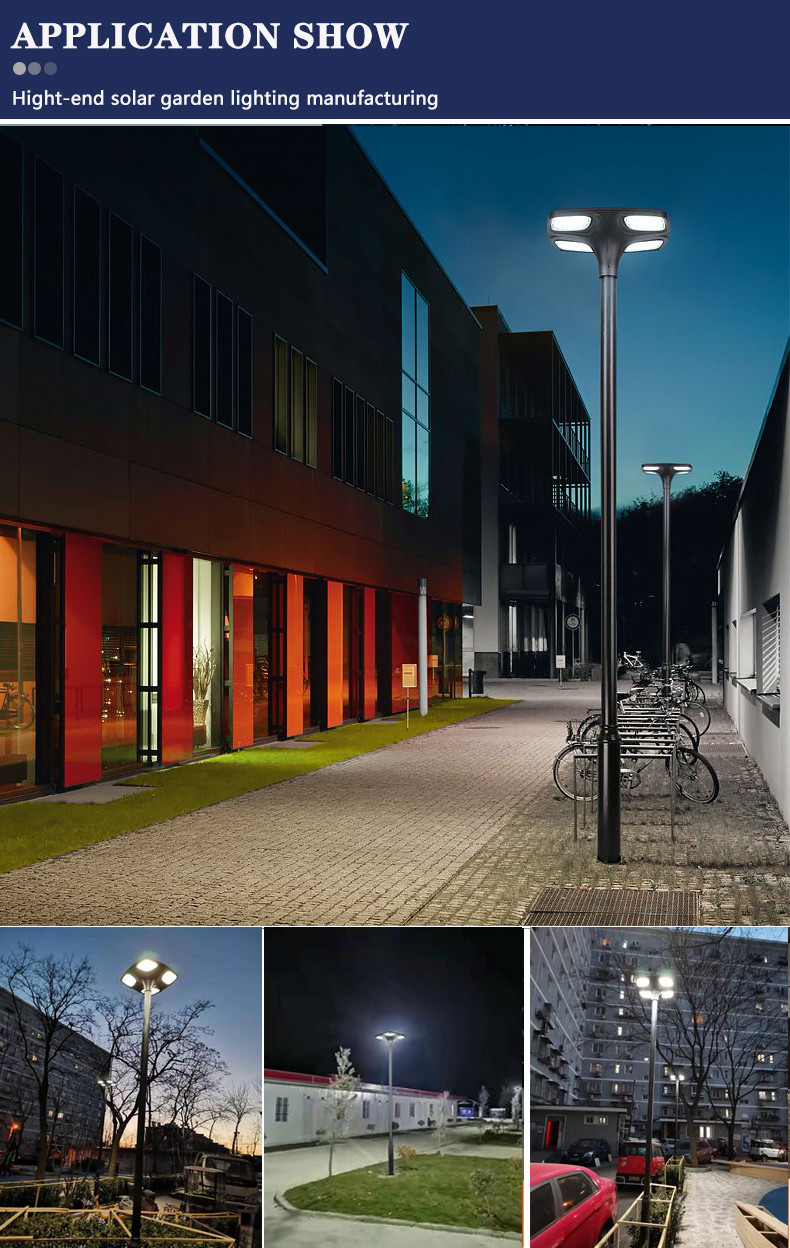 IP65 Waterproof Clover LED Solar Street Light Power Sensor Garden Lamp 3500K DC 6V
