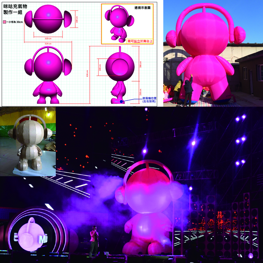 Giant Inflatable Sports Mascots Advertising 3D Cartoon Oxford Material