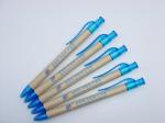 Fashion eco friendly kraft paper ball pen with plastic clip for promotion