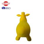 Yellow Cow Shape Bouncy Animal Hopper Customized Logo 52*47*25cm 1200-1500g