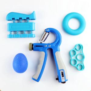 Wholesale Adjustable Hand Grip Strengthener Set Counting Grip with Five Fingers Rehabilitation Training Silicone hand Ball strengt from china suppliers
