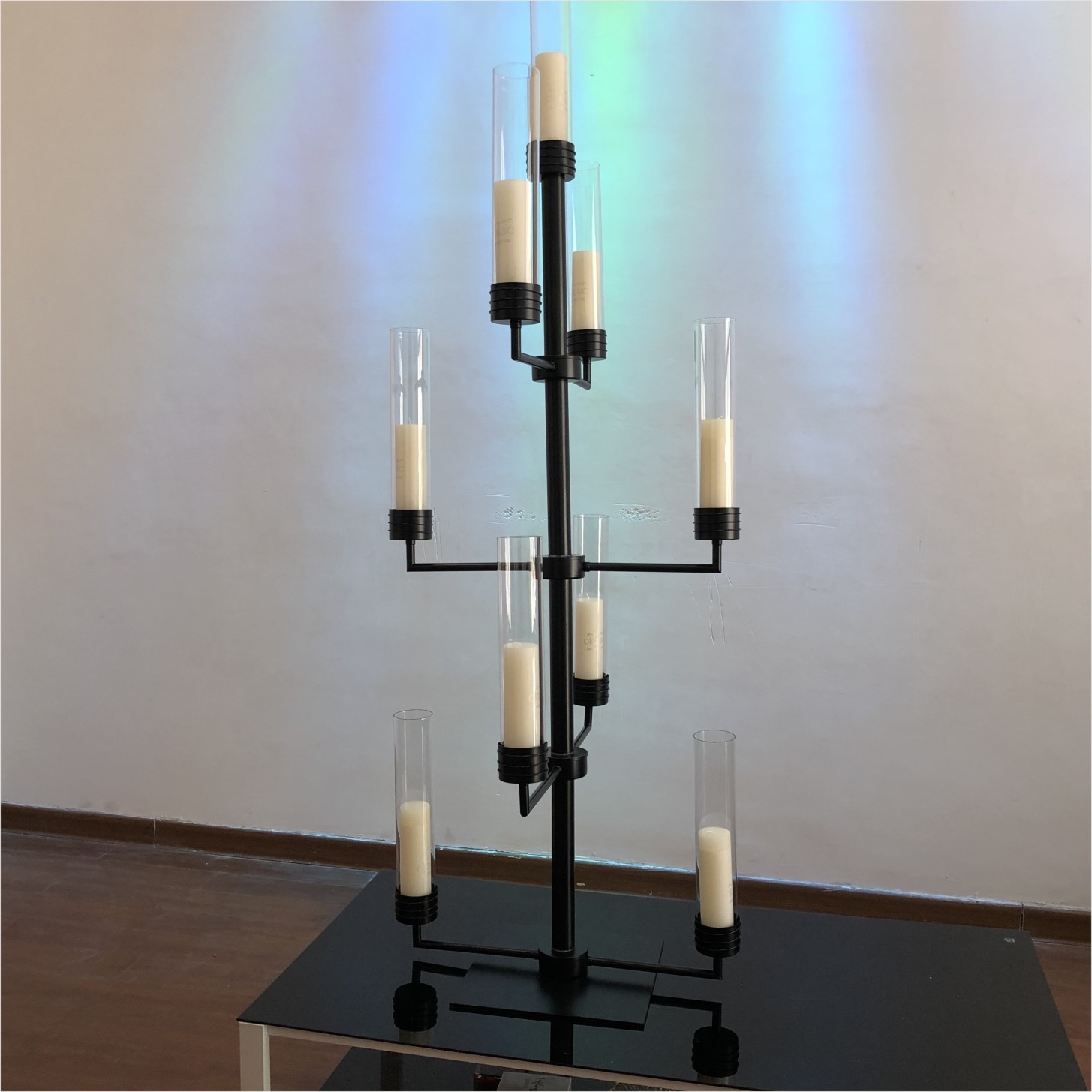 New Design Crystal Candelabra 12 Arms Tall Wedding Decoration Gold Wedding Centerpiece Candelabra