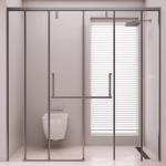 Stainless Steel Shower Sliding Door Frame Customized Multiple Color