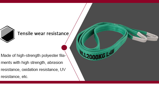 One Way Belt Green Color Webbing Lifting Slings Flat Eye Web Sling TUV Certification