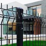 Galvanized Steel Metal Garden Fence PVC Coated Rigid Panel Customize 3D Bending