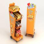 Floorstanding Cosmetic Display Stand Toothpaste Supermarket Shelf Rack With