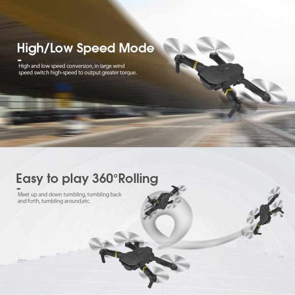 Foldable Altitude Hold Quadcopter Live Video E58 drone camera 1080p