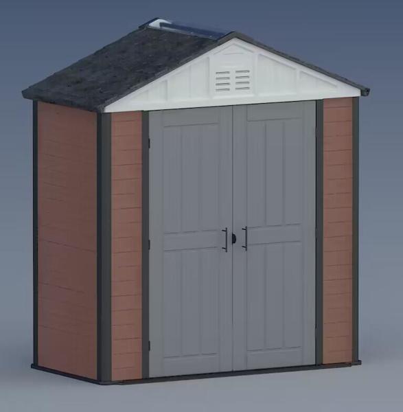 Outdoor WPC Wood Plastic Composite Garden Tool Shed House Storage Waterproof