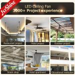 Copper Motor 4 MDF Sliver Blades Modern Ceiling Fans With 6 Speeds Remote