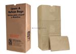30 Gal Biodegradable Kraft Paper Bags 120gsm Large Paper Refuse Sacks
