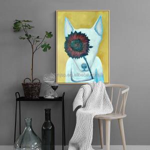 Wholesale Hand Painted Modern Textured Canvas Colorful Oil Painting for Home Decor Medium Oil Print Method 6 Color from china suppliers