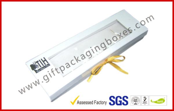 Foldable Offset Printed Rigid Gift Boxes With Window , Magnetic Flat Packing Wig