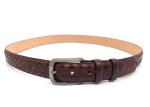 4.0CM Genuine Leather Casual Belts For Men Classic Pin Buckle / Knitted Leather