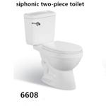 Bathroom Floor Mounted S-trap 300mm Roughing-in Siphonic Two-piece Toilet