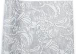 Classic Style Embossed Living Room Wallpaper with Light Green Floral Pattern