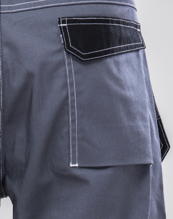 Durable Confirmtable Grey Work Trousers Double Stitching With Multi - Pocket