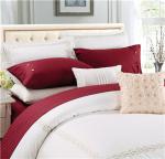 Sateen Stripe Solid Color 1800 Series Egyptian Cotton 4pcs Sheet Set