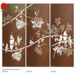 1/6 Laser Cut Yard Weathering Steel Corten Metal Garden Screens 2mm Thickness